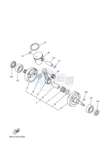 YZ125 (1SRM 1SRN 1SRP 1SRR 1SRR) drawing CRANKSHAFT & PISTON