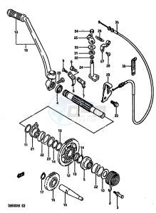 DR600R (E2) drawing KICK STARTER