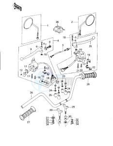 KZ 200 A (A1-A2) drawing HANDLEBAR