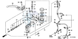 CBR600RR9 Korea - (KO) drawing FR. BRAKE MASTER CYLINDER (CBR600RR)