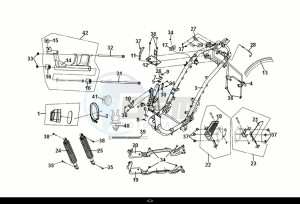 SYMPHONY ST 125 LC (XL12WW-EU) (E5) (M1) drawing FRAME BODY - ENGINE MOUNT