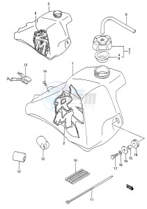 RM80 (E28) drawing FUEL TANK (MODEL N P)