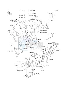 KVF700 D [PRAIRIE 700 4X4 TEAM GREEN SPECIAL EDITION] (6F) D6F drawing FRONT FENDER-- S- -