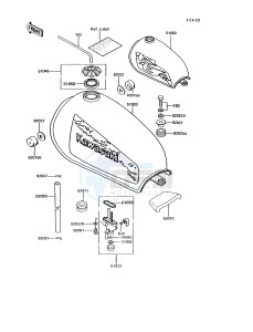 KE 100 B [KE100] (B11-B15) [KE100] drawing FUEL TANK-- KE100-B11_B12_B13_B14- -