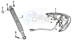 SYMPHONY 125 drawing TAIL LIGHT - REAR SUSPENSION