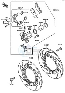 ZG 1000 A [CONCOURS] (A7-A9) [CONCOURS] drawing FRONT BRAKE-- ZG1000-A7_A8- -