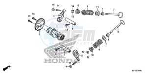 SH125G SH125S UK - (E) drawing CAMSHAFT/VALVE