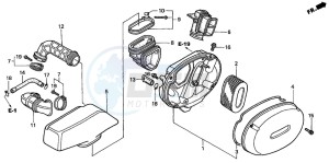 VT750DCA SHADOW SPIRIT drawing AIR CLEANER