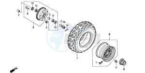 TRX250TE FOURTRAX RECON ES drawing FRONT WHEEL