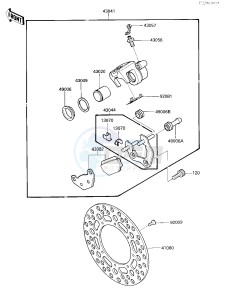 KX 500 D [KX500] (D1) [KX500] drawing REAR BRAKE