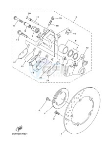 MT09A MT-09 ABS 900 (2DRA 2DRB) drawing REAR BRAKE CALIPER