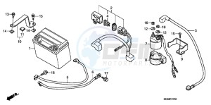 TRX250XD TRX250X Australia - (U) drawing BATTERY