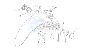 Scarabeo 50 2t (eng. Minarelli) drawing Front body VI - Front mudguard