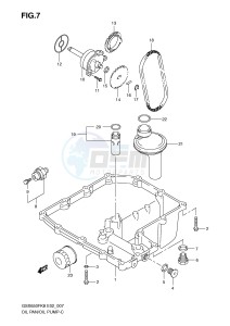 GSX650F (E2) Katana drawing OIL PAN - OIL PUMP