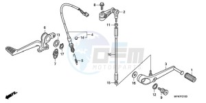 CB1000RAA France - (F / ABS CMF) drawing PEDAL