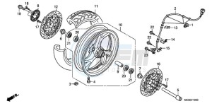 ST1300A9 Korea - (KO / ABS MME) drawing FRONT WHEEL