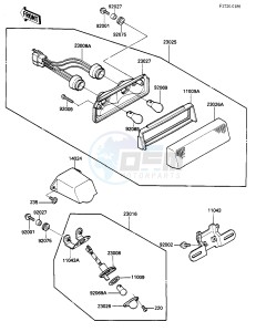 ZX 900 A [NINJA] (A1-A2) NINJA 900 drawing TAILLIGHT