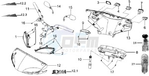 JET EURO X 50 E2 drawing HANDLEBAR / HANDLEBAR COVER / DASHBOARD