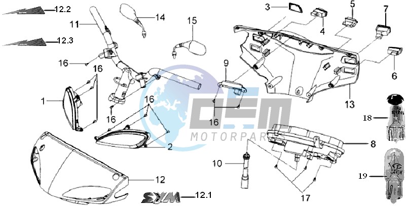 HANDLEBAR / HANDLEBAR COVER / DASHBOARD