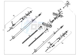 SENDA R DRD E1 E1R - 50 cc drawing FRONT FORK