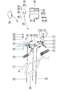 QUADRO_E-START_25-45kmh_K1-K7 50 K1-K7 drawing Handlebar