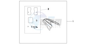 CB600FA9 Spain - (SP / ABS 25K) drawing REAR SEAT COWL QUASAR SILVER METALLIC