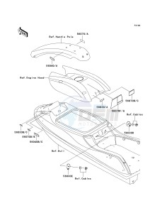 JS 800 A [800 SX-R] (A6F-A9F) A8F drawing LABELS