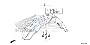 CRF450XE CRF450R Europe Direct - (ED) drawing FRONT FENDER