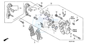 FES1259 UK - (E / MKH 3E) drawing FRONT BRAKE CALIPER