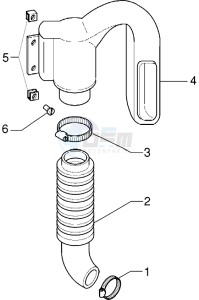 X9 125 drawing Belt cooling tube - Intake tube