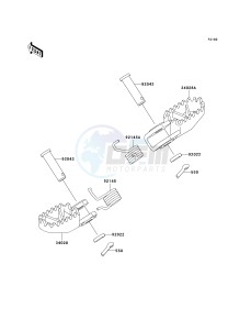 KX 65 A [KX65 MONSTER ENERGY] (A6F - A9FA) A9F drawing FOOTRESTS