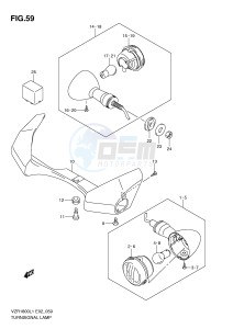 VZR1800 (E2) INTRUDER drawing TURNSIGNAL LAMP (VZR1800L1 E24)