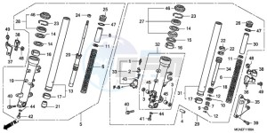 GL18009 SI / AB NAV - (SI / AB NAV) drawing FRONT FORK