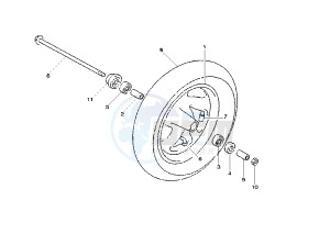 YP MAJESTY DX 250 drawing FRONT WHEEL