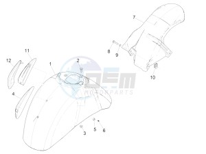 GTS 300 ie (EMEA, APAC) drawing Wheel huosing - Mudguard