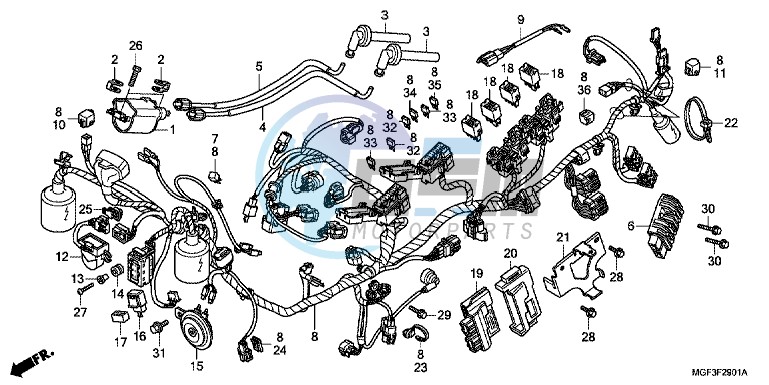 WIRE HARNESS (FJS600A9 2KO/ FJS600AB/ DB)