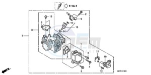 CBR125RW9 UK - (E / WH) drawing THROTTLE BODY