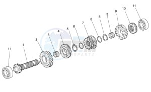 1200 Sport 8V drawing Primary gear shaft