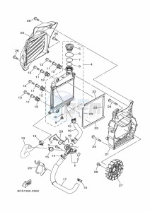 MWS155-A TRICITY 155 (BGD1) drawing RADIATOR & HOSE