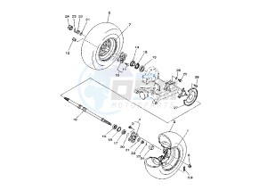 YFM FW KODIAK 400 drawing REAR WHEEL