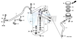 CB600FA France - (F / CMF 25K) drawing REAR BRAKE MASTER CYLINDER (CB600F/F3)