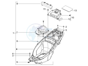 Runner 125 VX 4t SC e3 drawing Helmet box - Undersaddle