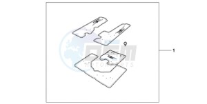 GL18009 SI / AB NAV - (SI / AB NAV) drawing PANNIER/TRUNK CARPET SET