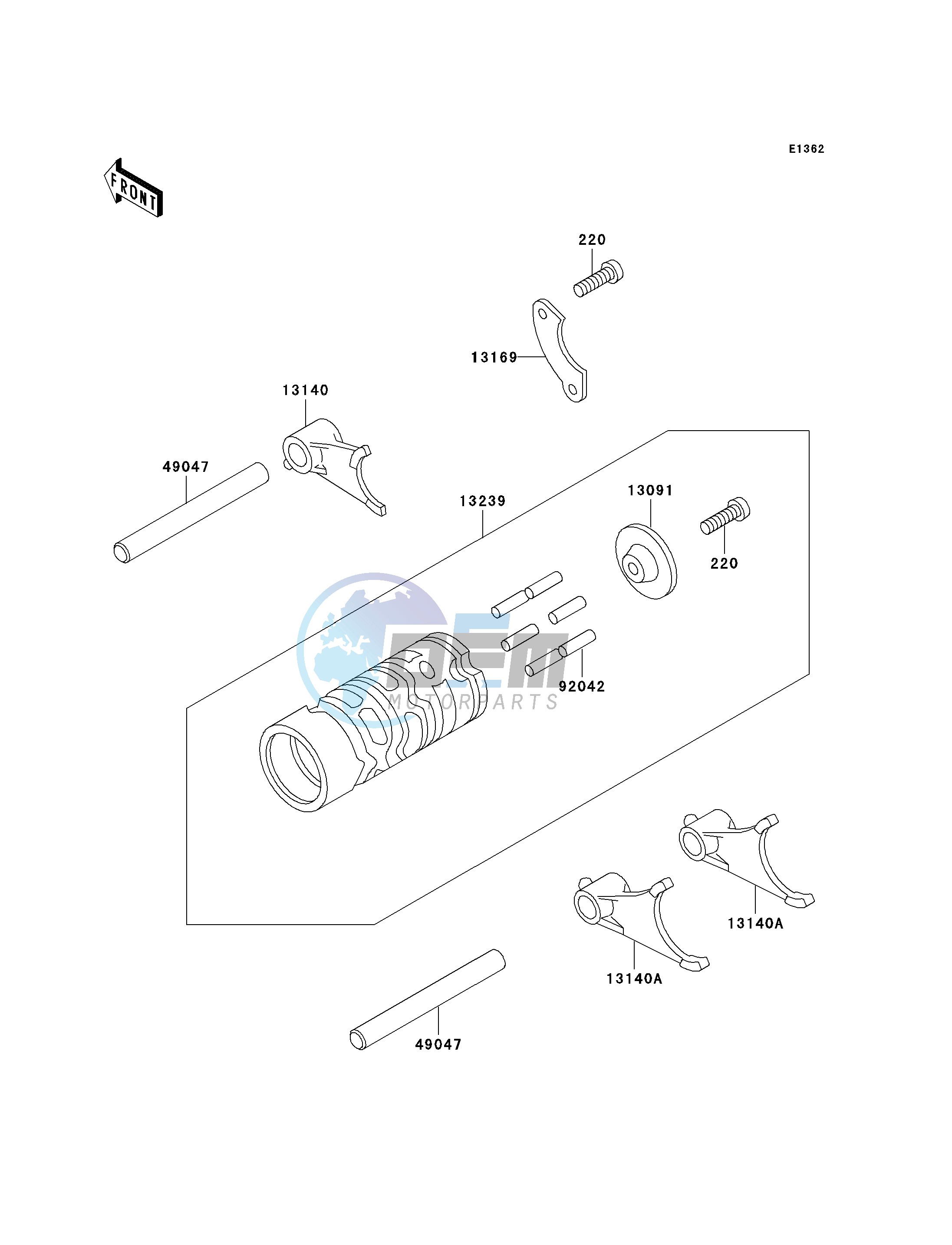 GEAR CHANGE DRUM_SHIFT FORK-- S- -