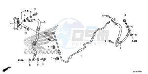 SH125DSE SH125DS UK - (E) drawing REAR BRAKE HOSE/BRAKE PIPE