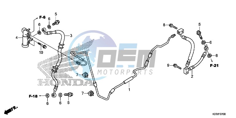 REAR BRAKE HOSE/BRAKE PIPE