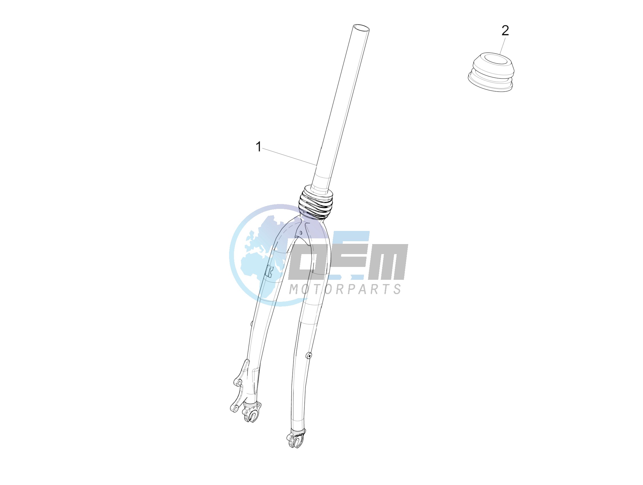 Fork/steering tube - Steering bearing unit