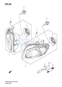 AN650 (E3-E28) Burgman drawing HEADLAMP