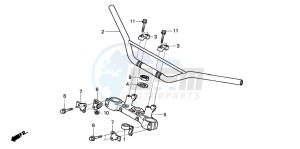 XR250R drawing HANDLE PIPE/TOP BRIDGE