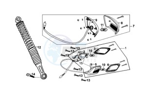 FIDDLE II 50 45KMH NEW ENGINE drawing TAIL LIGHT - REAR SUSPENSION